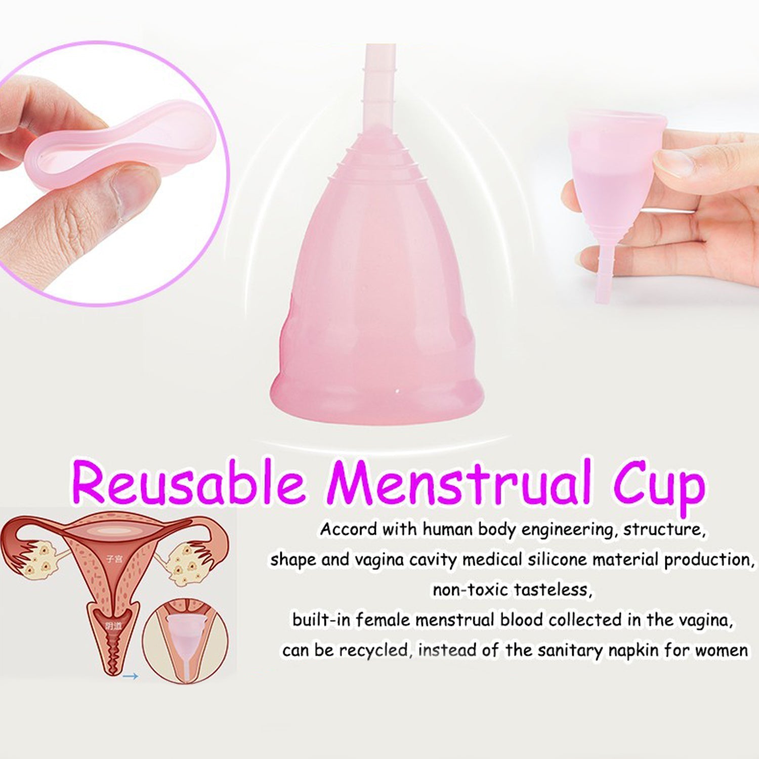 6112A Reusable Menstrual Cup used by womens and girls during the time of their menstrual cycle freeshipping - DeoDap 6112A Reusable Menstrual Cup used by womens and girls during the time of their menstrual cycle freeshipping - DeoDap